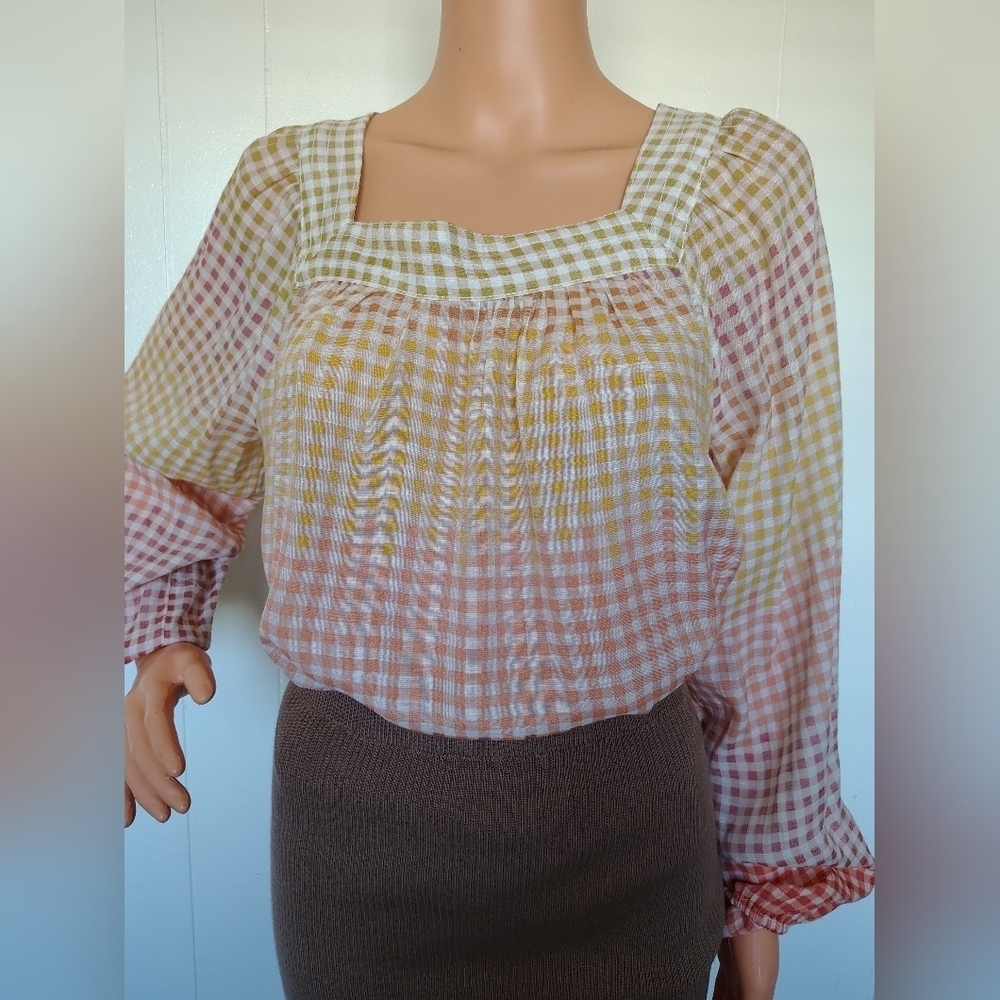 Lauren Conrad Multicolor Gingham Women's Top Size M